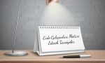 Blank Desk Calendar On Table Concept