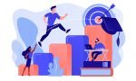 Educational trajectory concept vector illustration