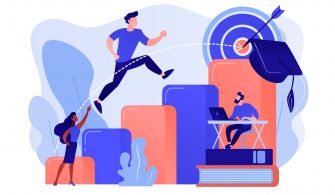 Educational trajectory concept vector illustration